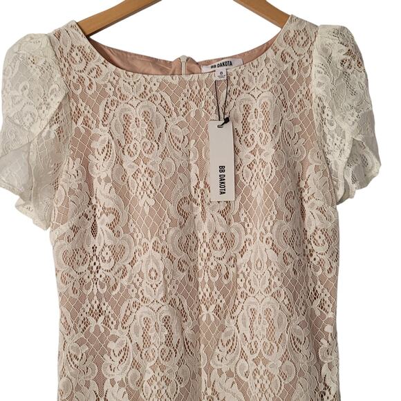 BB Dakota- Cream Lace Dress- NWT- Size 8 - Picture 3 of 9